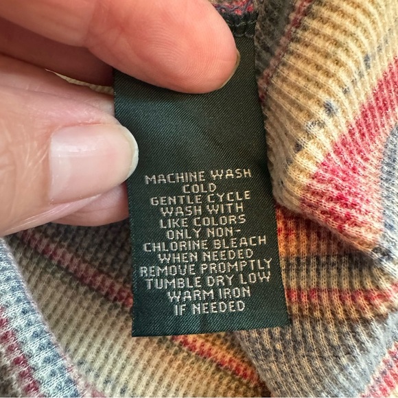 Lauren Ralph Lauren Aztec print waffle knit drop waist cotton dress - Picture 7 of 8